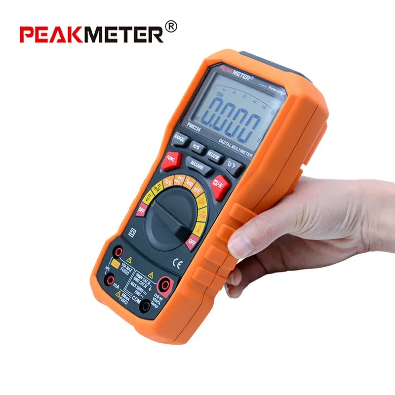 PEAKMETER MS8236 6000 отсчетов цифровой мультиметр с T-RMS/USB 1000 В 10A 60 м ом 100mF 10 МГц рабочий цикл температуры