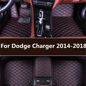 

leather car floor mats for Dodge Charger 2014 2015 2016 2017 2018 Custom foot Pads automobile carpet car covers