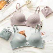 Roseheart, женские Модные Зеленые кожаные кружевные бюстгальтеры с бантиком, без косточек, хлопковые трусики, комплекты бюстгальтеров, сексуальное нижнее белье, комплекты беспроводного нижнего белья A B