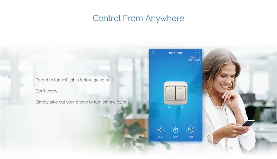 Sonoff T1 EU Smart Wifi Wall Touch Light Switch 1 Gang 2 Gang Touch WiFi RF433 Remote Smart Home Control Work with Alexa Ewelink-10