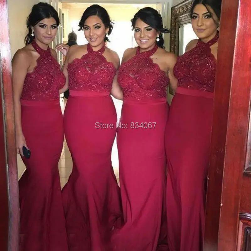 Wine Colored Bridesmaid Dresses