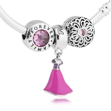 Браслеты с застежкой с 3 бусинами в комплекте стерлингового серебра 925 пробы ювелирные изделия