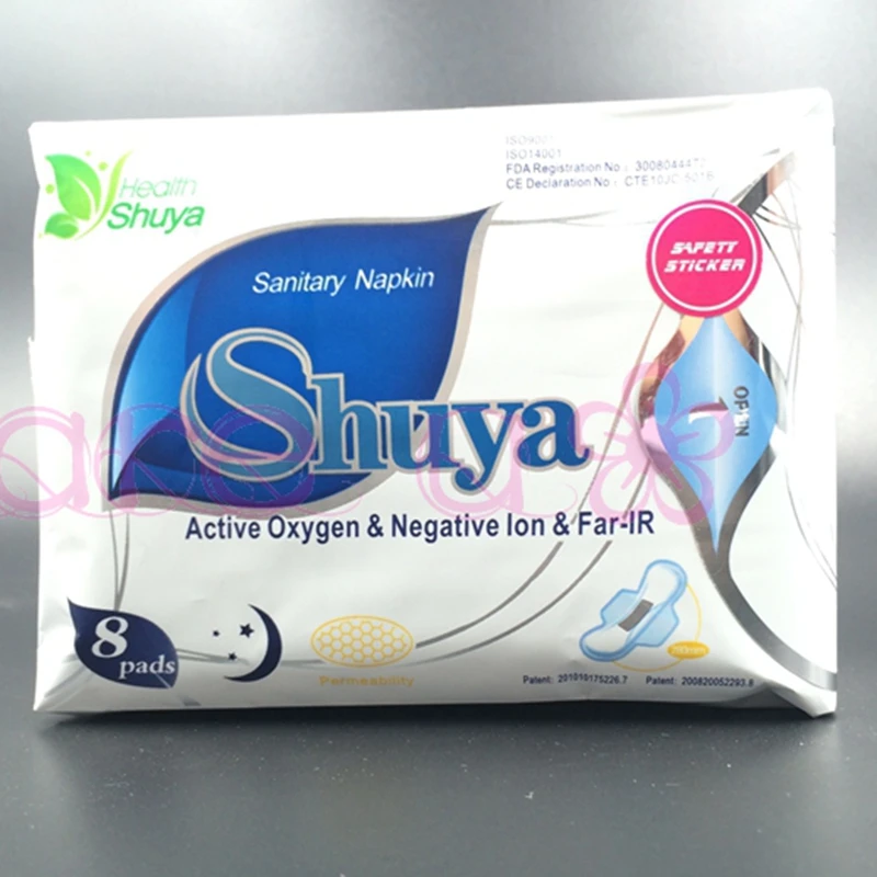 1 pack(8 pieces) ShuYa Anion Sanitary napkin beautiful life tampons