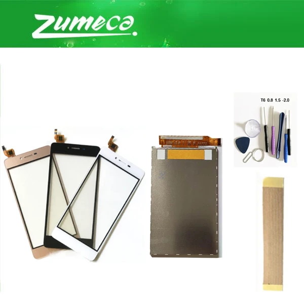 

For Micromax Q409 LCD Display+Touch Screen Digitizer Separately Black White Gold With Tape&Tool