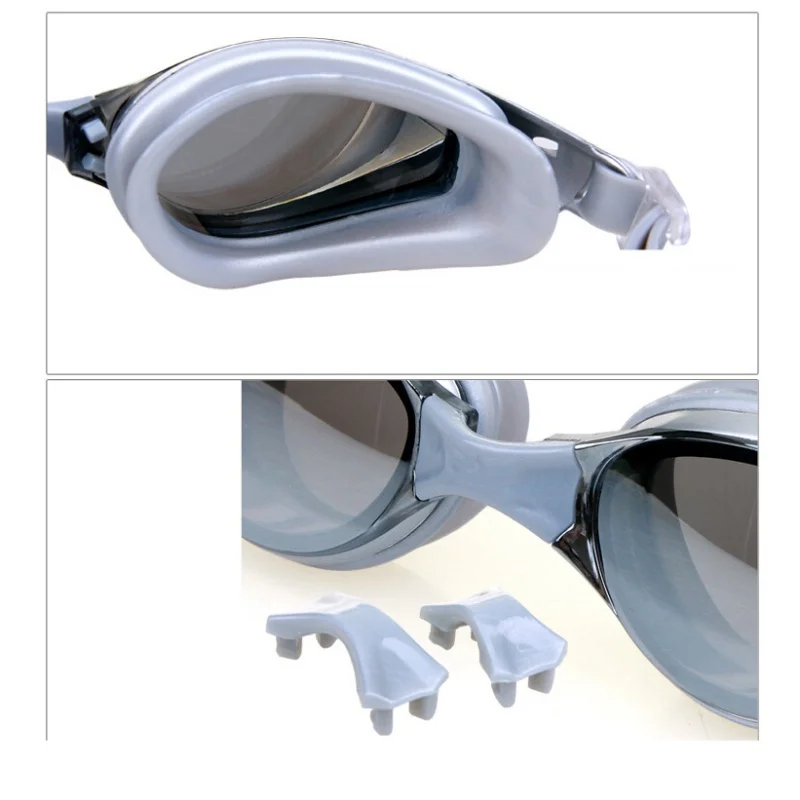 Профессиональные плавательные очки для близорукости, силиконовые, анти-туман, УФ очки для плавания с ушной затычкой для мужчин и женщин, диоптрия, спортивная одежда