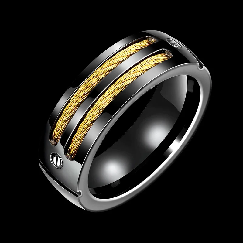 Zouru Brand High Quality Black Titanium With Yellow Twisted