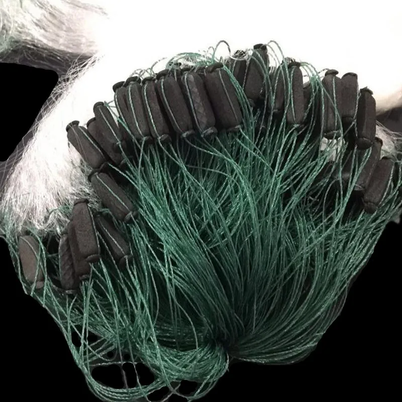 H1.5m*L90M 3 layer 2.5cm mesh gill net fish trap  fishing sticky net rede pesca fishing network Fishing supplie sink net trammel