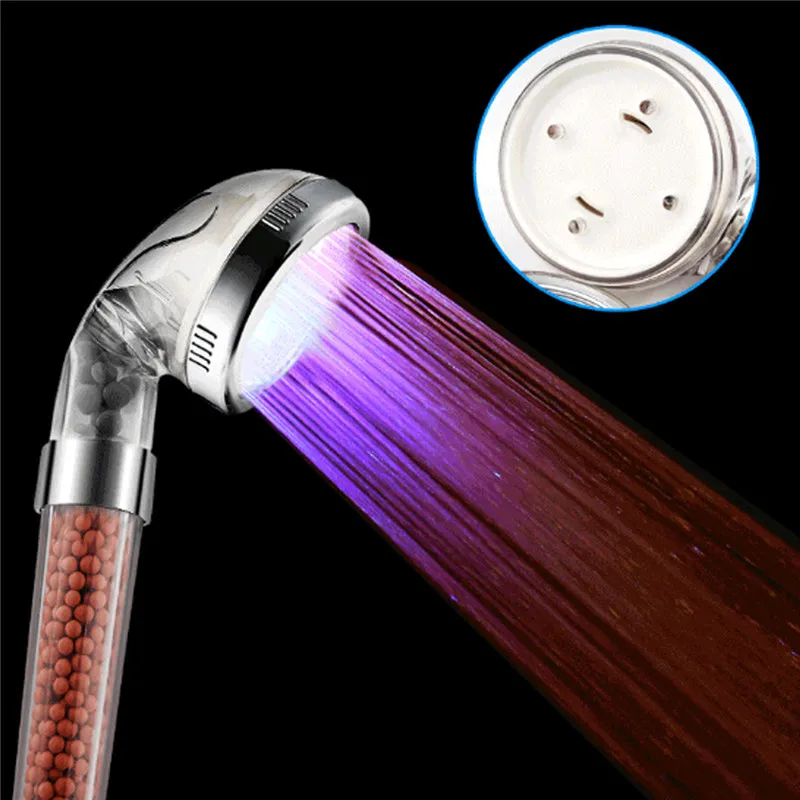 

MLFALLS led Shower heads with Temperature sensor Shower head 7 color handheld ABS big rain shower head high pressure shower