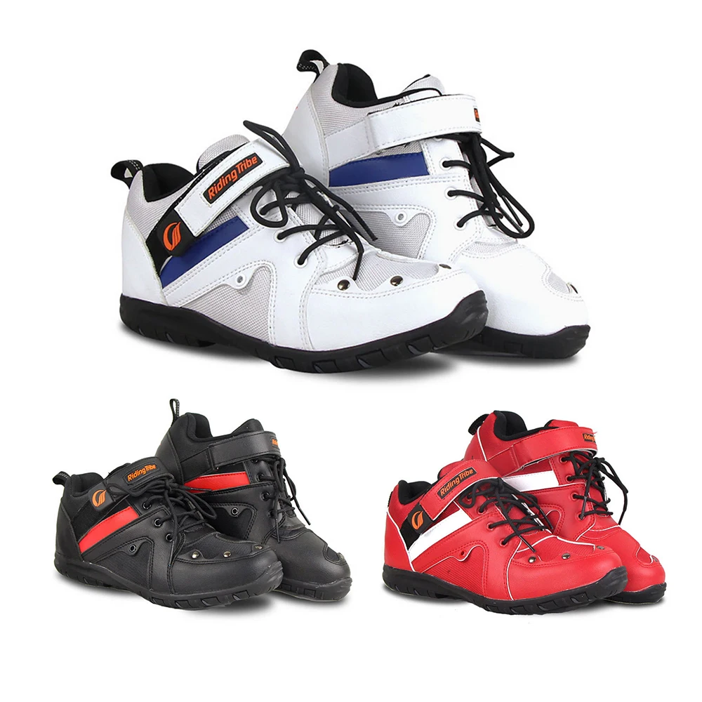 

2PCS Motorcycle Waterproof Boots Moto Protection Shoes Men Super High-Fiber Leather Motocross Off-Road Racing Motorbike Riding