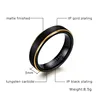 Vnox Black Tungsten Rings for Men 5MM Thin Gold-color Wedding Rings for Male Jewelry ► Photo 3/6