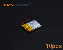10 pièces/lot 3.7V 380mAh Rechargeable li polymère Li-ion batterie pour bluetooth casque mp3 haut-parleur enregistreur bracelet 082025 802025