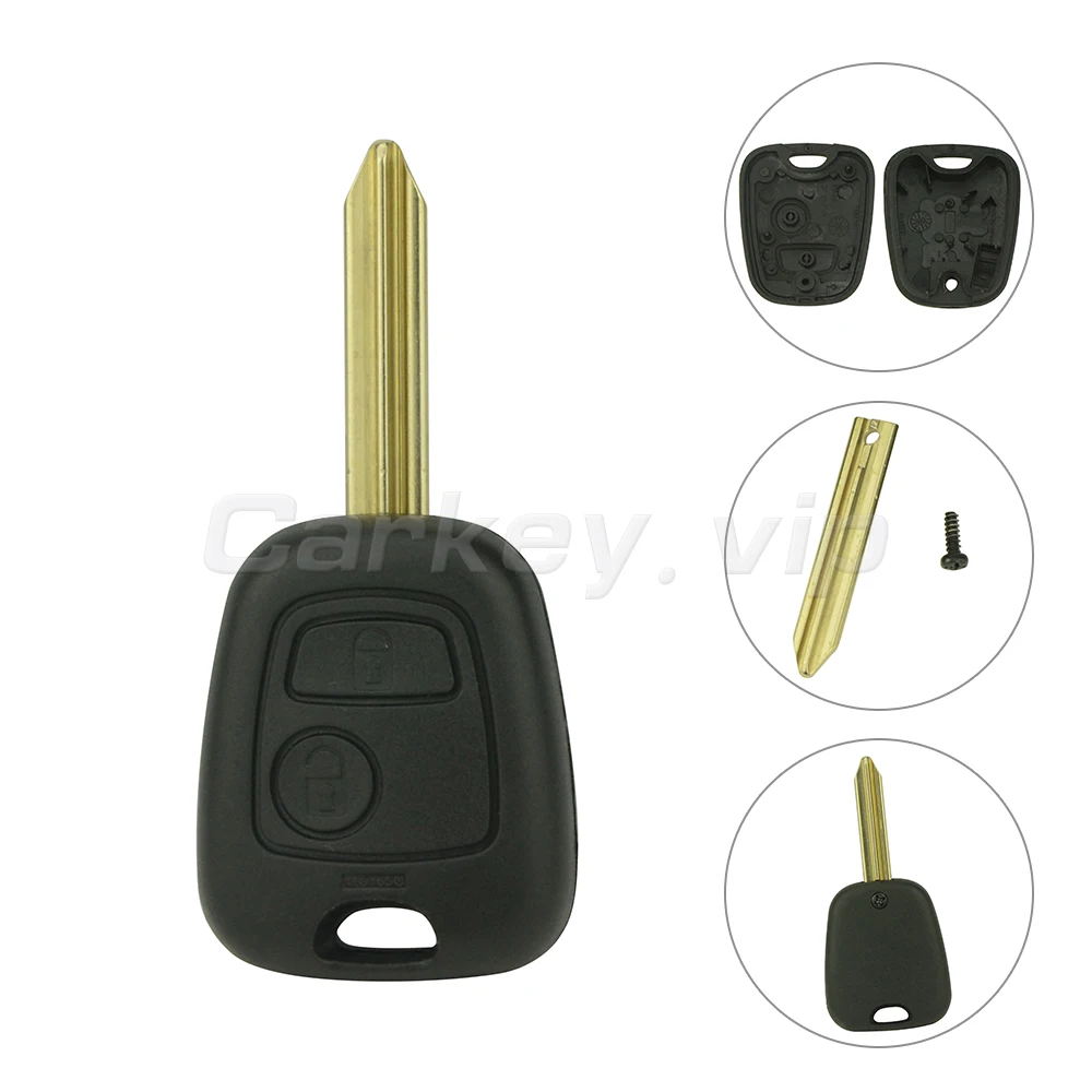 

Remotekey remote car key shell case cover 2 button SX9 key blade for Citroen for Peugeot