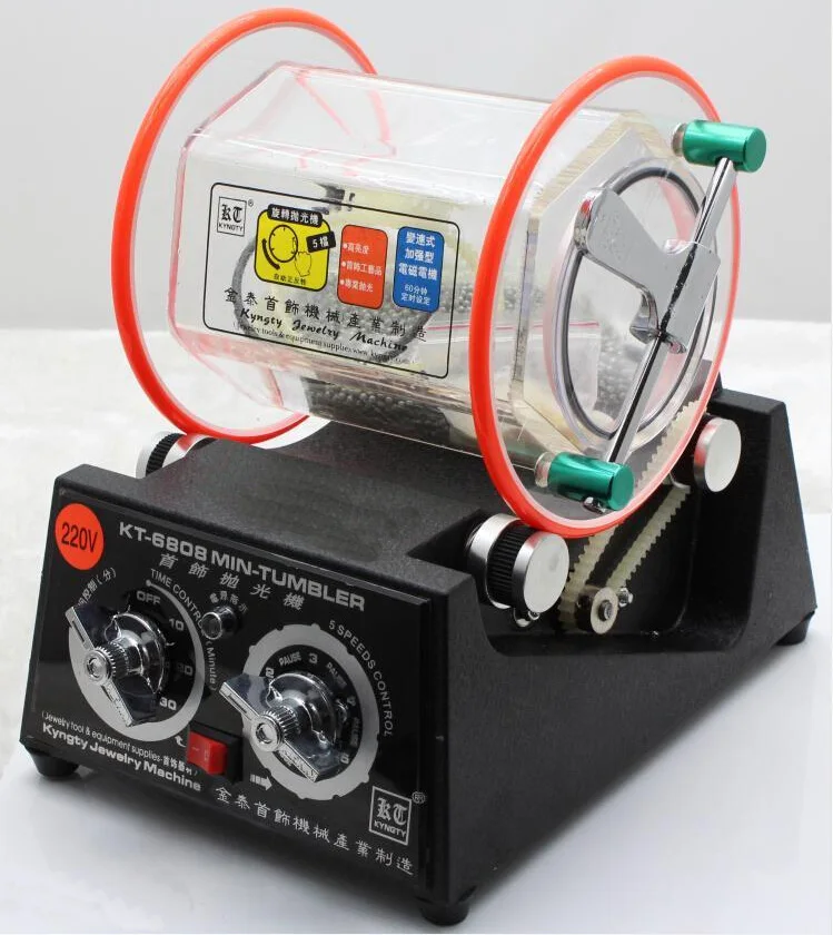 

Mini Tumbler Rotary Tumbler Jewelry Polisher finisher w/ Free Polishing Bead 220V