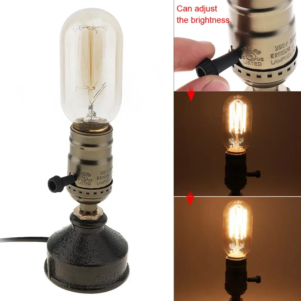 

Creative Retro Style Edison Light Bulb with Lamp Holder 110V-240V 40W and Dimming Switch for Home Shop Decoration