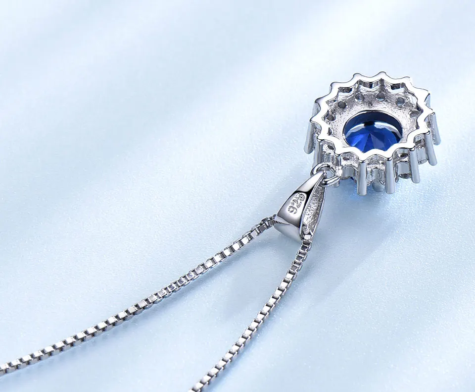 UMCHO Sapphire 925 sterling silver jewelry set for women S020S-1 (8)