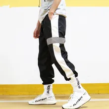 Новая Осенняя мужская личность тенденция повседневные штаны свободные любителей брюки fit подростков Штаны сцены хип-хоп певица костюмы