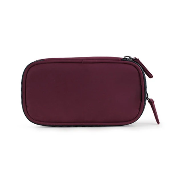 Wine Red XS Водонепроницаемый косметичка на молнии 2 Слои макияж Красота Органайзер Для женщин Для мужчин Путешествия набор туалетных принадлежностей Чехол Зарядное устройство посылка аксессуары - Цвет: Wine Red XS