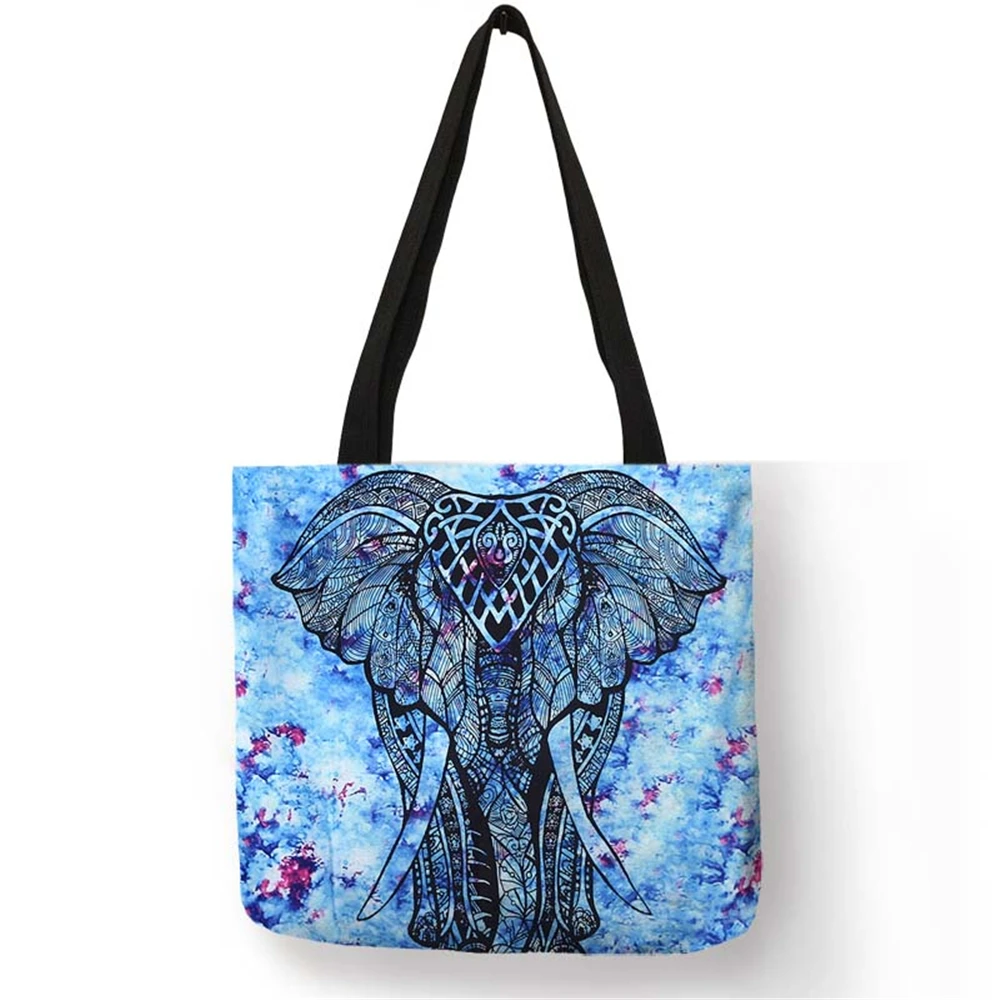 Красивый Дизайн Сумки для дам слон картина с деревьями белье хозяйственная Рабочая Повседневная сумка Femme Homme Sac основной - Цвет: 003