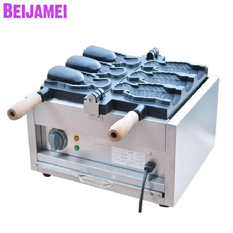 

BEIJAMEI China Supplier Electric Commercial Taiyaki Ice Cream Making Machine Korea Fish Shape Waffle Maker Machine