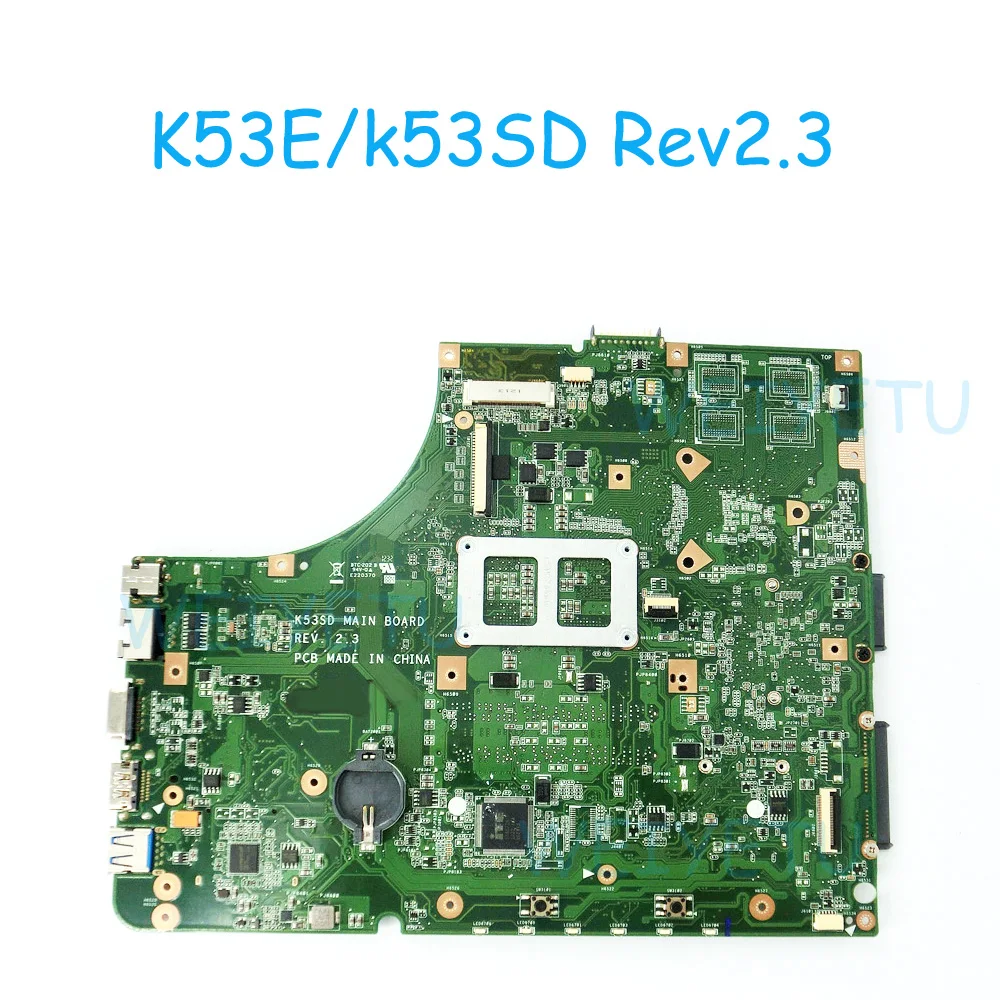 K53E K53SD A53E материнская плата для ноутбука Asus A53S K53S X53S Материнская HM65 Rev: 2 3 USB3.0 100%
