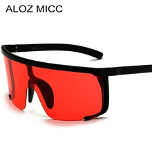 ALOZ MICC, сексуальные женские солнцезащитные очки большого размера в форме маски, солнцезащитные очки для женщин, модные мужские очки с плоским верхом, ветрозащитные очки с капюшоном, Q625