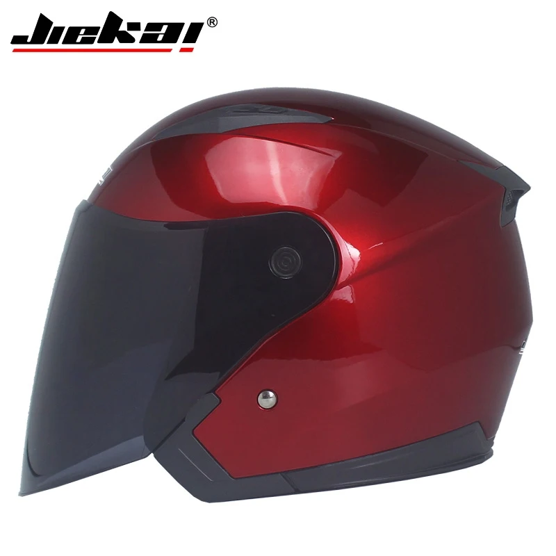 Настоящий мотоцикл Jiekai шлем унисекс скутер заездов Шлемы Casco Capacete с двойным объективом - Цвет: b23