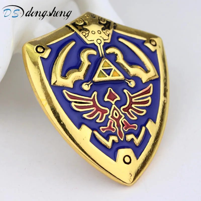 

dongsheng New Design Game The Legend of Zelda Shield Brooch Jewelry Brooch Movie Jewelry Metal Badge Brooch Fans Gifts -40