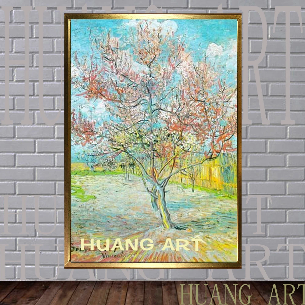 

Flowering Peach TreesFlowering Orchards by Vincent Van Gogh - Canvas Wall Art Famous Oil Painting Reproduction