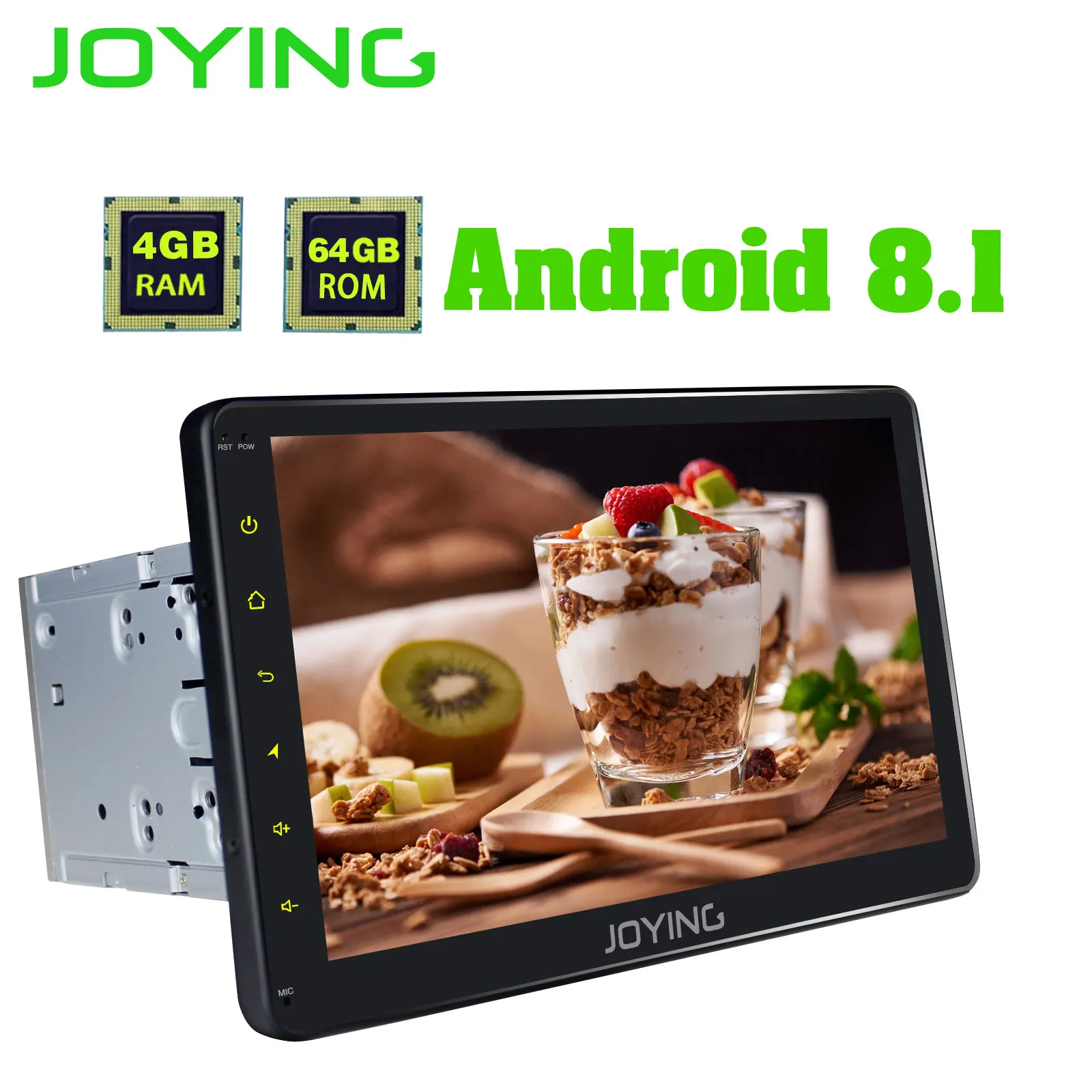 Perfect Android 8.1 2 din car radio Octa Core 4GB+64GB 10.1"IPS 1280*720 HD support 4G /wireless Carplay /DSP/SWC radio cassette player 1