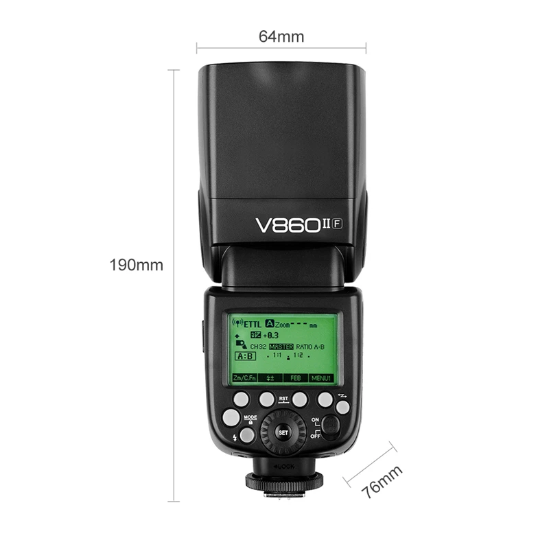 Godox V860II-F GN60 HSS 1/8000 фонд охраны 2.4 г литий-ионный Вспышка Speedlite + X1T-F передатчик Kit для Fujifilm Fuji x-Pro2 X-Pro1 X-T10