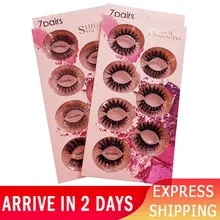 SHIDISHANGPIN 7 pairs False Eyelashes Mix Mink Eyelashes Lashes Makeup Natural Long Mink Lashes Fake Eyelash cilios maquiagem