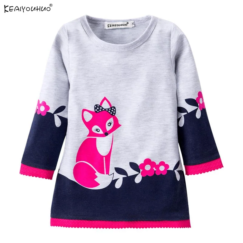 

New 2019 Girls Dress Unicorn Party Kids Dresses For Girls Clothes Toddler Girl Carnival Costume Fox Party Dress 2 3 4 5 6 Years