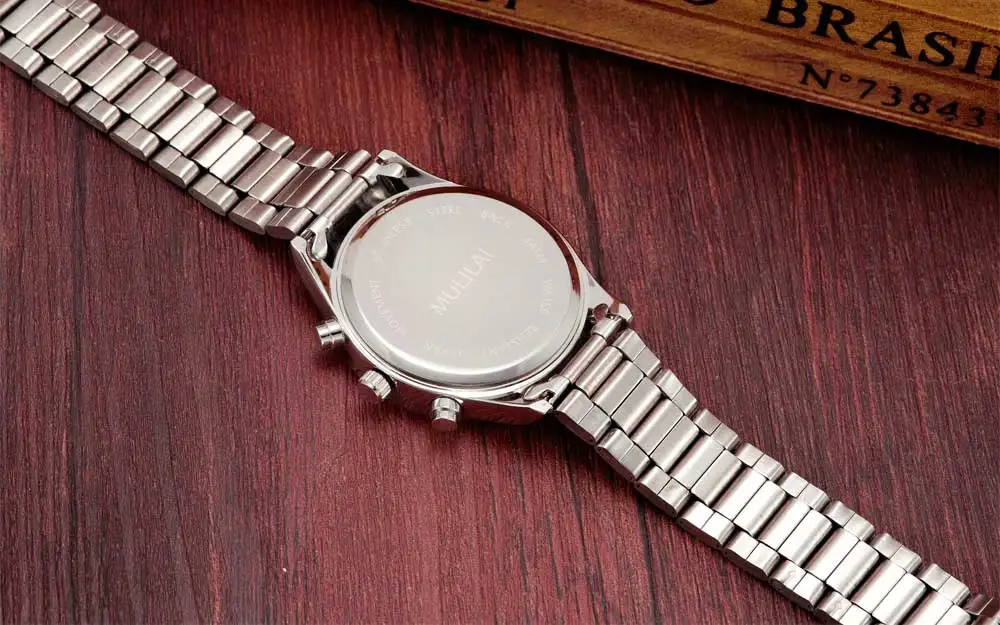 Brand men's hollow calendar quartz watch steel business men's watch relogio masculino top luxury fashion 4 colors watches