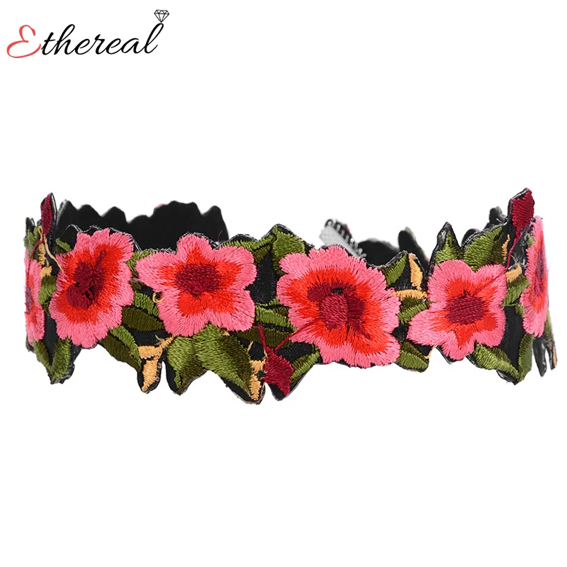 Momdy Мода 2017 г. леди красный Chocker Кольер роковой цветок ручной работы Макси
