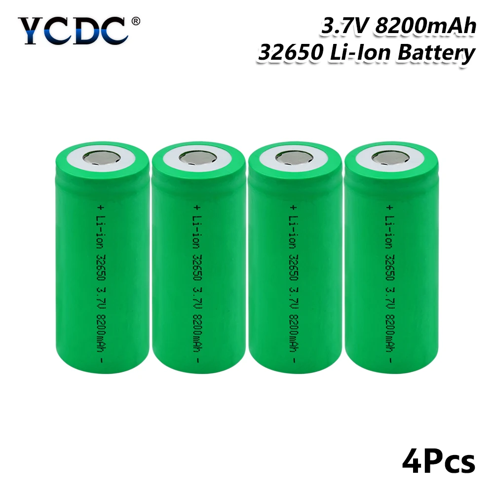 YCDC 3 7 V 8200 mAh перезаряжаемые 32650 литиевые высокоразрядные батареи аккумулятор