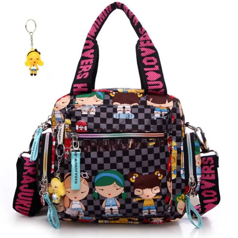  New+Harajuku Doll key chain waterproof nylon handbag ladies bag one shoulder cartoon bolsos cross-b - 32841092266