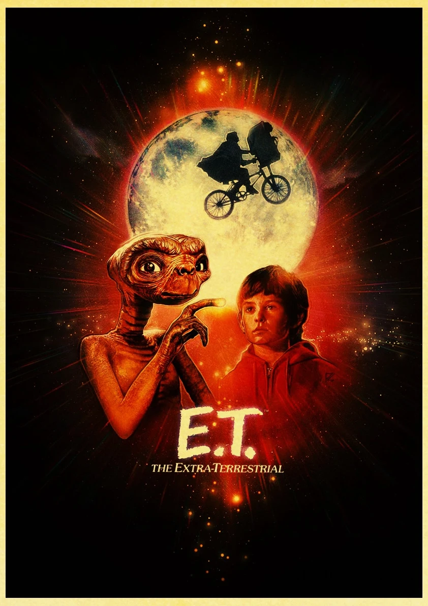 E. T./JAWS/The Termina/Парк Юрского периода Спилберга классический фильм плакаты ретро настенные плакаты художественная печатная живопись ВИНТАЖНЫЙ ПЛАКАТ