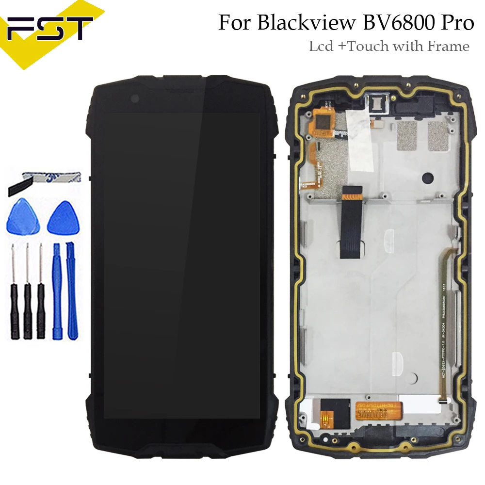 Skup 100% przetestowany wyświetlacz Lcd z ekranem dotykowym Digitizer do Blackview BV6800 Pro Lcd z częściami zamienny zestaw ramy