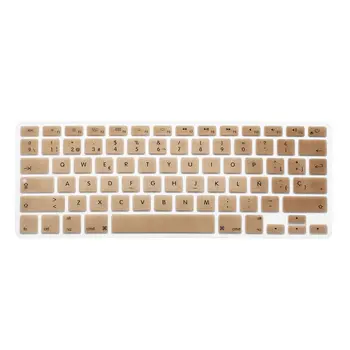 

Gold Spanish US Silicone Keyboard Cover Skin Protector Film Protector (100pcs)for Apple MacBook Air 13 Pro 13 15 Retina Laptop