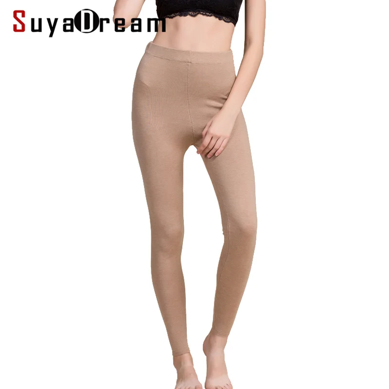 Goede Vrouwen Leggings 80% Zijde 15% Kasjmier 5% Spandex Solid slim leggings Volledige lengte dieptepunt broek 2018 Fall Winter Nieuwe Zwart grijs