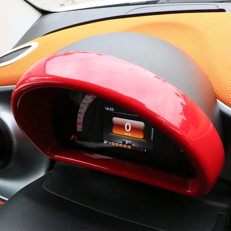 Car dashboard decoration sticker Speed meter fuel mater frame Modification For Smart 453 fortwo for