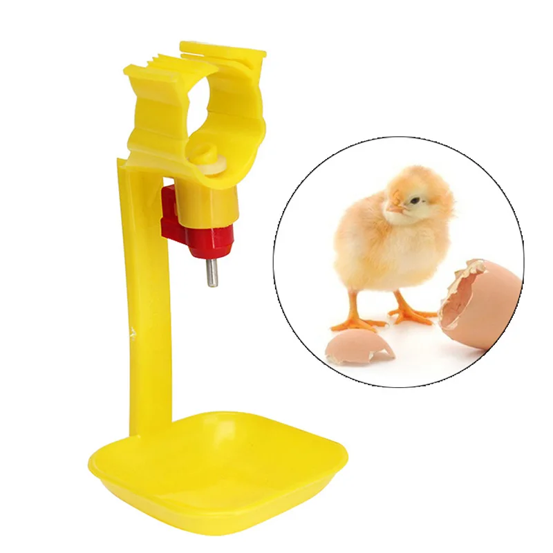 

10Pcs Poultry Chicken Duck Hanging Drinking Water Nipple Drinker Feeder With Cup Z07 Drop Shipping