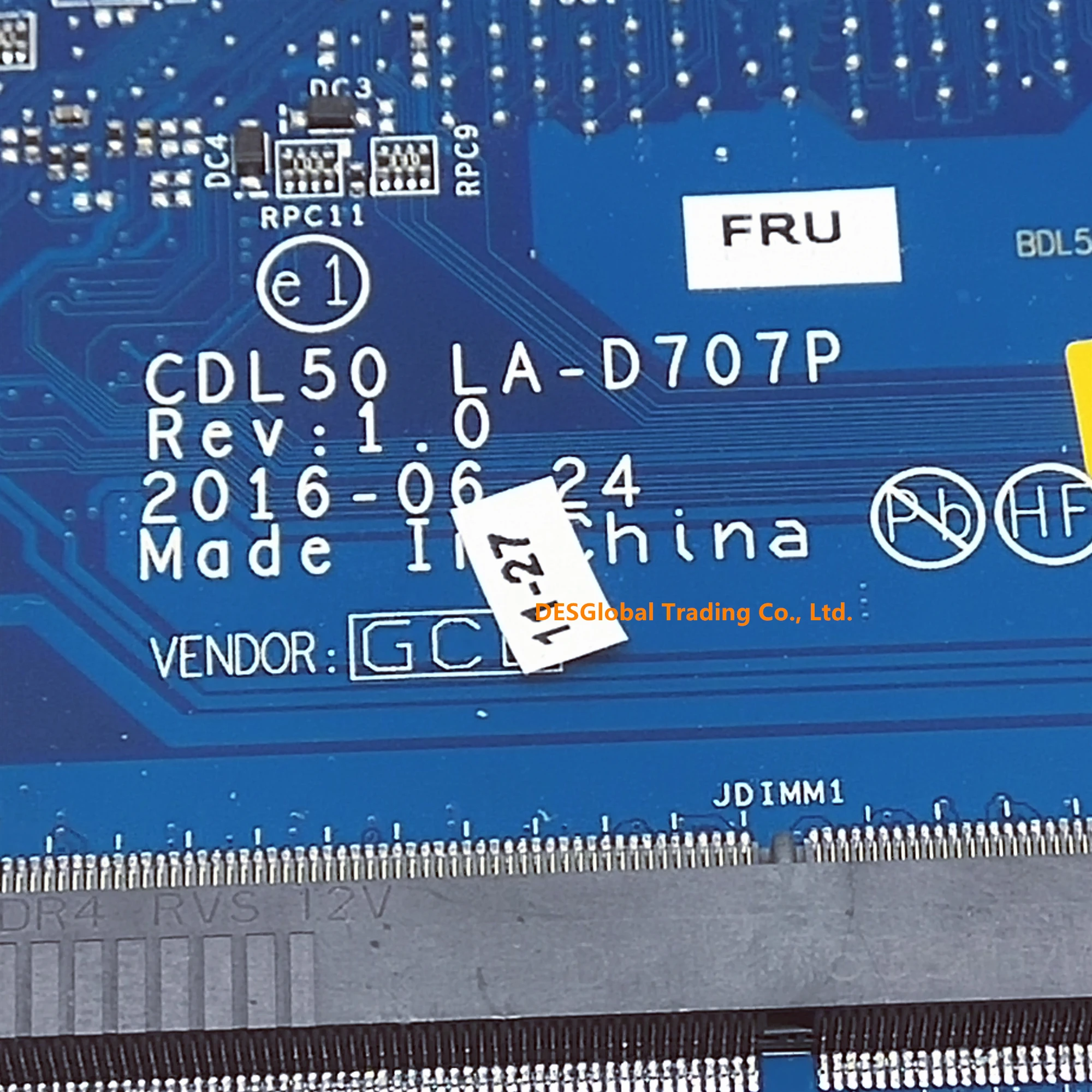 Best  For HP 15-AY 15T-AY Laptop Motherboard i5-7200U 910471-001 909213-001/501 Mainboard CDL50 LA-D707P 