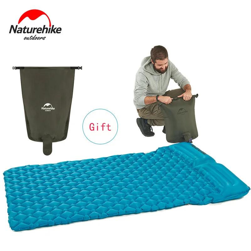 Naturehike Tent Camping Mat Sleeping Pad Ultralight Outdoor Moistureproof Air Mattress Inflatable Air Mat With TPU Camping Bed