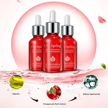 

Face Cream Skin Care Whitening Anti Aging Hyaluronic Acid Liquid Red Pomegranate Nourishing Moisturzing Essence Serum T3