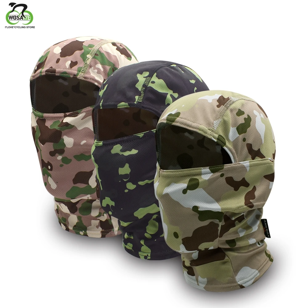 

WOSAWE Camouflage Balaclava Full Face Mask Wargame Cycling Hunting Ski Army Bike Military Helmet Liner Tactical Airsoft Cap Mask