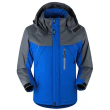 Большие размеры 3XL 4XL 5XL Мужская зимняя ветровка сохраняющая тепло походные Куртки Флисовая подкладка теплые походные пальто 65