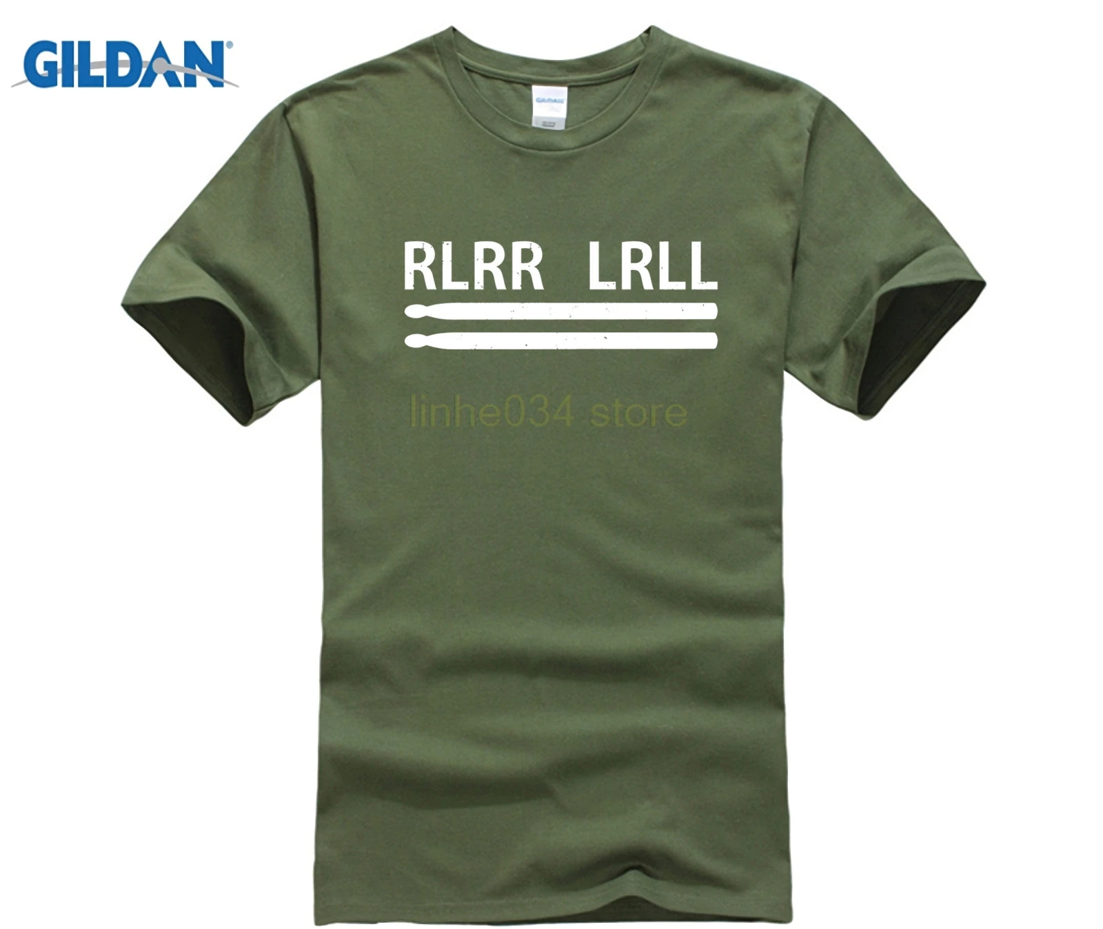 RLRR LRLL الطبال تي شيرت طبل الفرقة الموسيقى الجدة مضحك هدية عيد ميلاد الحاضر الصيف T قميص العلامة التجارية اللياقة البدنية كمال الأجسام