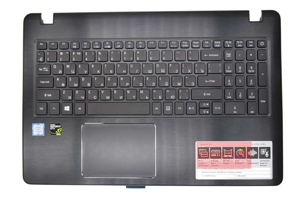  FOR ACER F5-573G F5-572G E5-573G 573 532G 557U V5-591 keyboard with touchpad plamrest backlit RU Ru