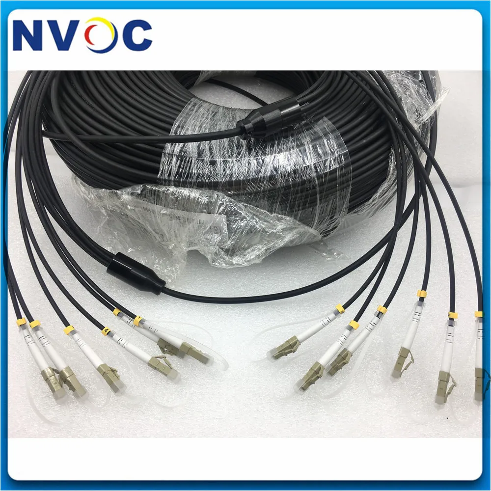 SC LC FC ST UPC 6 Cores Multimode OM1 62.5/125 100M Fiber Armoured 6Fibers Armored Optic Patch Cord Jumper Cable